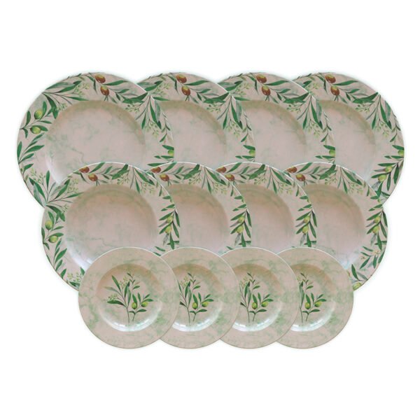 Juego de Platos de Porcelana (12 piezas)